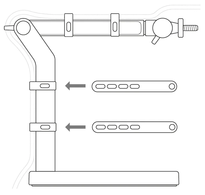 Wave Desk Stand - Cable Management