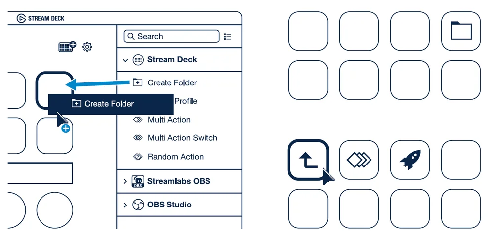 Stream Deck + - Create Folders