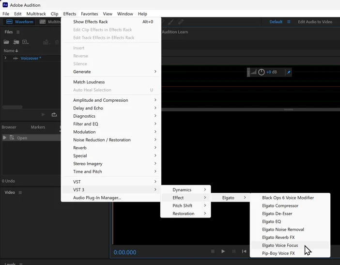 Audition Adding Effect