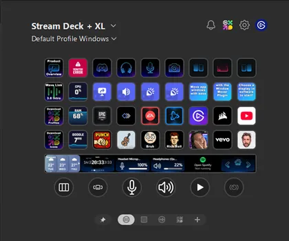 Default Profile - Stream Deck + XL