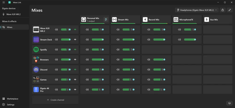 Wave Link 3.0 Generic layout Wave XLR MK.2