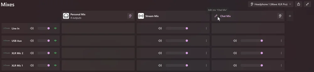 Wave XLR Pro - Chat Mix