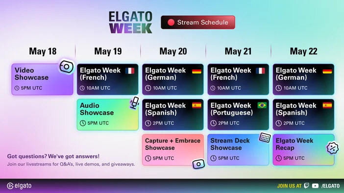 Elgato Week Stream Calendar EN