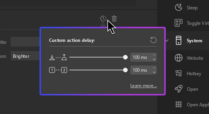 Multi Action - Custom Action Delay