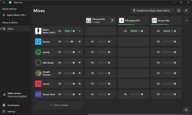 Wave Link MicrophoneFX mix