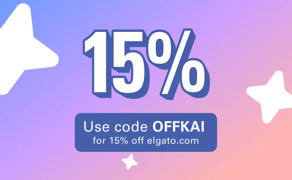 Use Code "OFFKAI" for 15% off elgato.com
