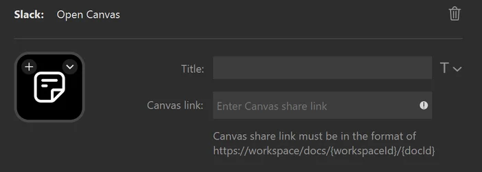 Slack - Open Canvas