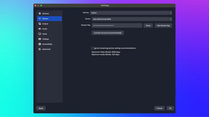 Twitch Connect OBS