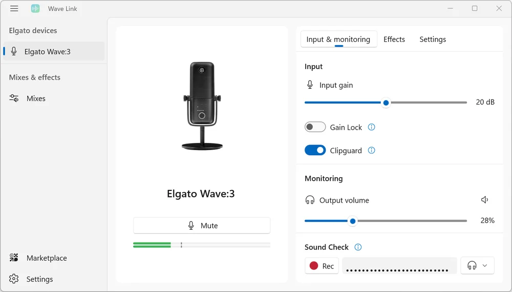 Wave:3 Input Monitoring