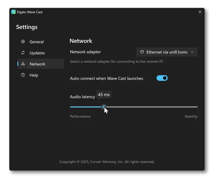 Wave Cast Network Settings