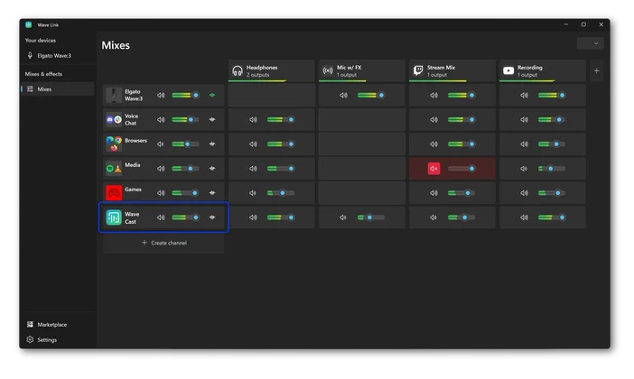 Wave Cast Wave Link 3 Channel