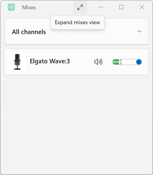 Wave LInk 3 Expand Mixes View