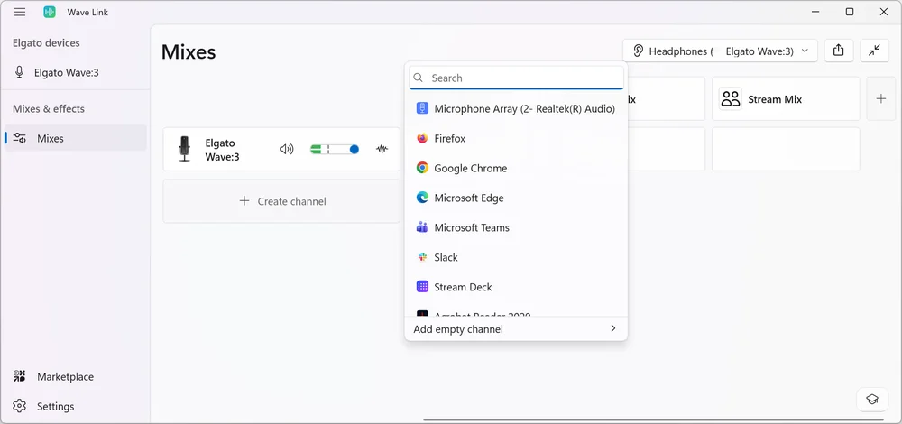 Wave Link 3 Create Channel