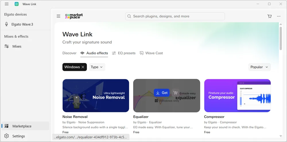 Wave Link 3 Get Button