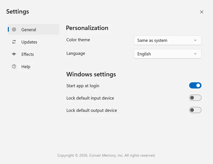 Wave Link 3 Settings General