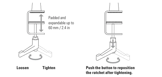 Wave Mic Arm LP - Desk Clamp