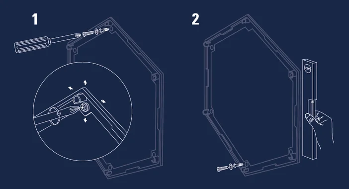 Wave Panels Starter Set - Mount on textured wall 2