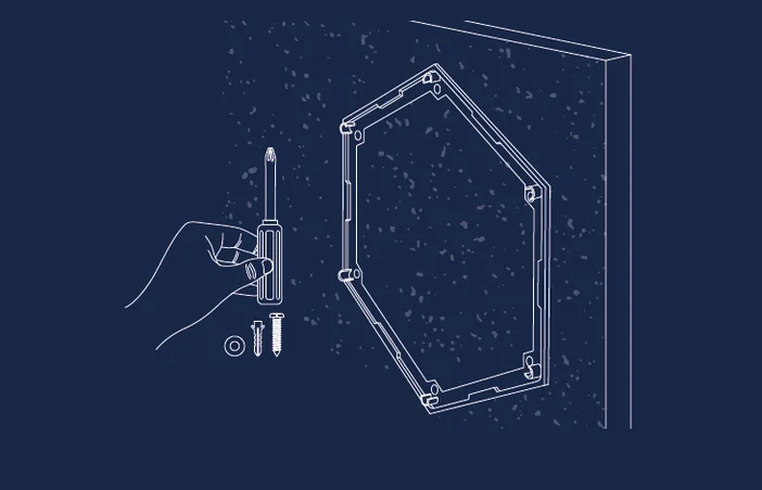 Wave Panels Starter Set - Mount on textured wall