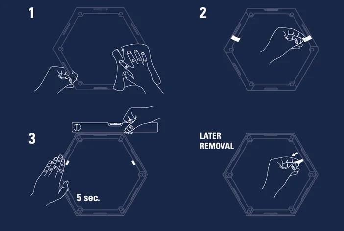 Wave Panels Starter Set - Mount on smooth wall 2