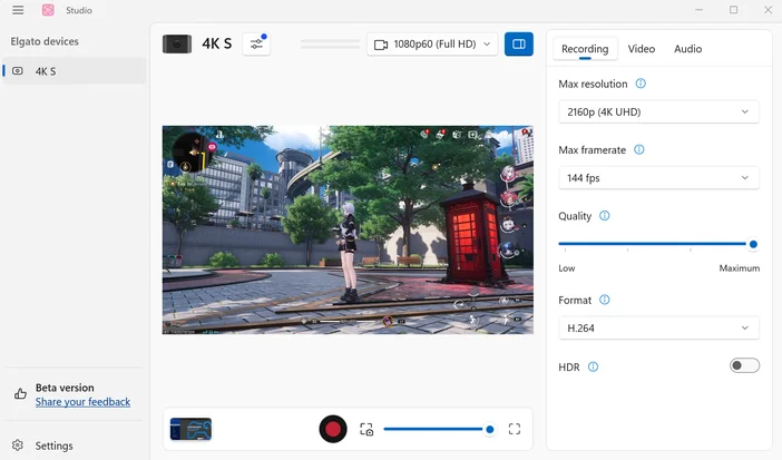 Elgato Studio 1.1 Main Window Minimized