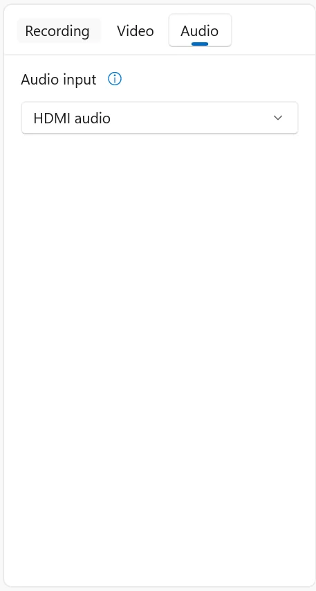 Elgato Studio 1.1 Audio Tab
