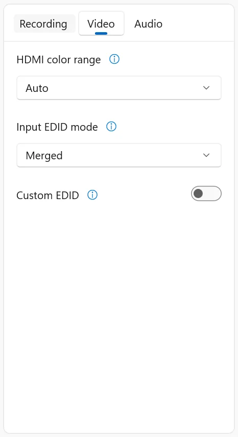 Elgato Studio 1.1 Video Tab
