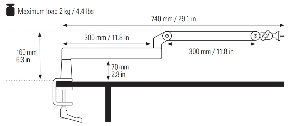 Mic Arm LP - Measurement
