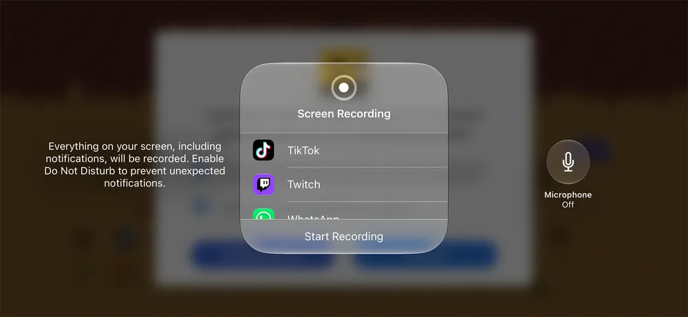 iOS Screen Recording