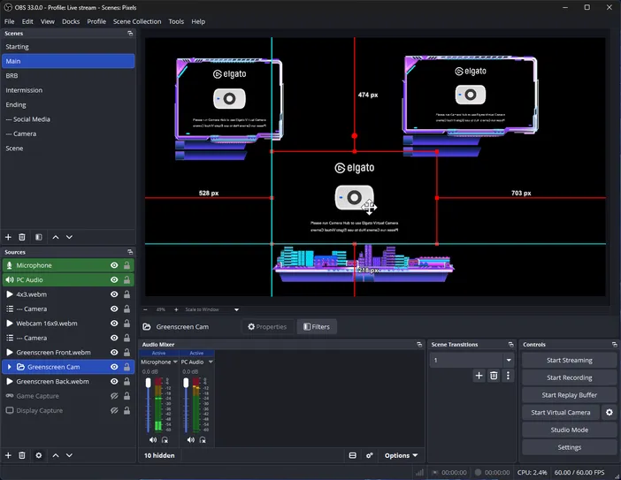 OBS Studio source snapping